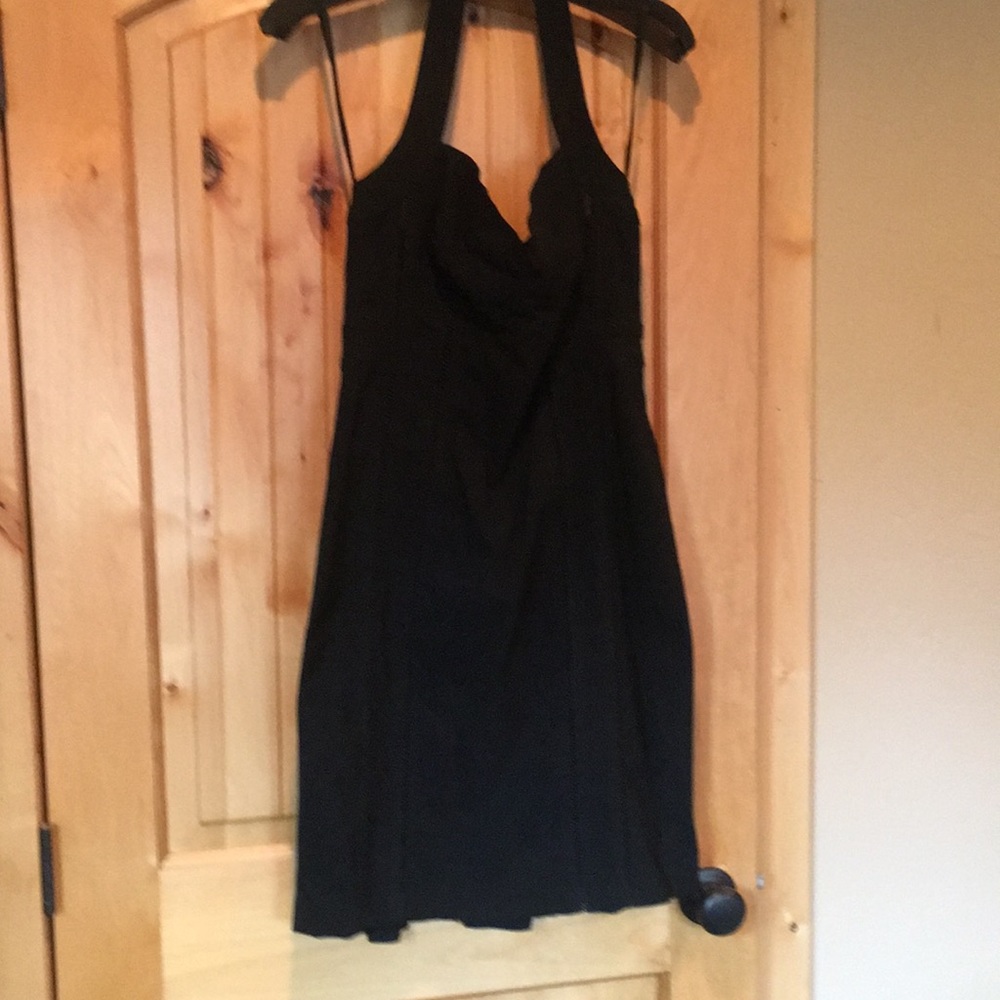 Black halter dress